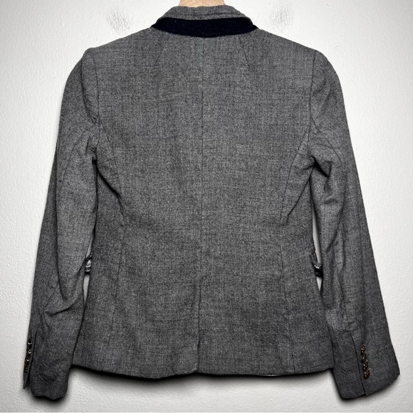 J. Crew Women Schoolboy Blazer Jacket 2 Gray Wool Preppy Academia Old Money - Picture 10 of 11